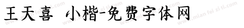 王天喜 小楷字体转换